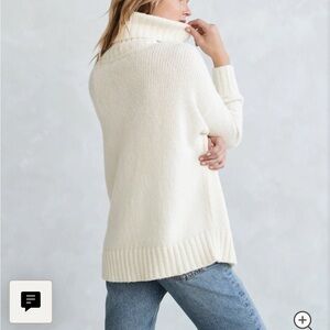 Jenni Kayne Alpaca Cocoon Turtleneck in Ivory